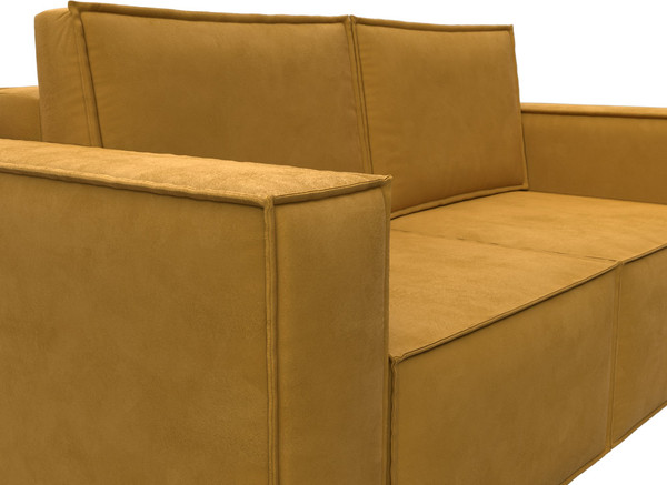 Изображение товара Диван Лига Диванов Куба мини / 126592 (велюр Brut 10 желтый)