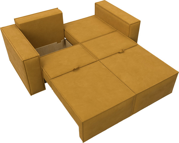 Изображение товара Диван Лига Диванов Куба мини / 126592 (велюр Brut 10 желтый)