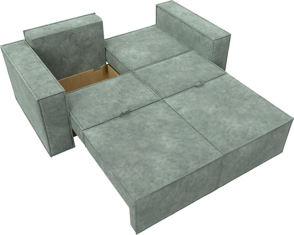 Изображение товара Диван Лига Диванов Куба мини / 126594 (велюр Brut 08 зеленый)