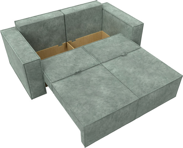 Изображение товара Диван Лига Диванов Куба мини / 126594 (велюр Brut 08 зеленый)