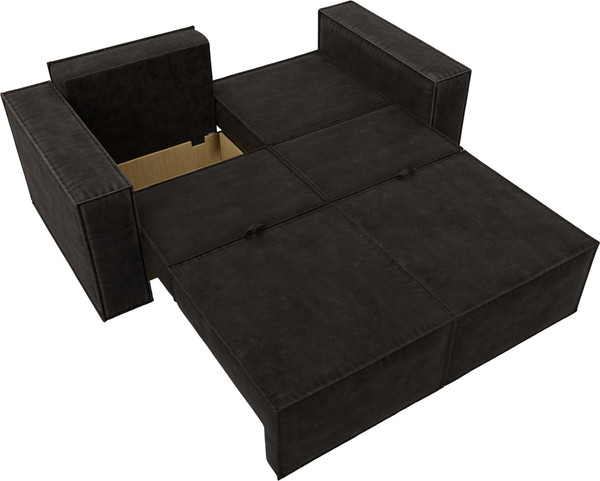 Изображение товара Диван Лига Диванов Куба мини / 126596 (велюр Brut 17 коричневый)