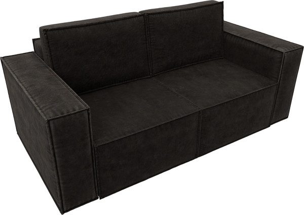 Изображение товара Диван Лига Диванов Куба мини / 126596 (велюр Brut 17 коричневый)