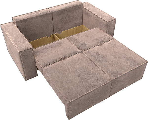 Изображение товара Диван Лига Диванов Куба мини / 126603 (велюр Tower 05 бежевый)