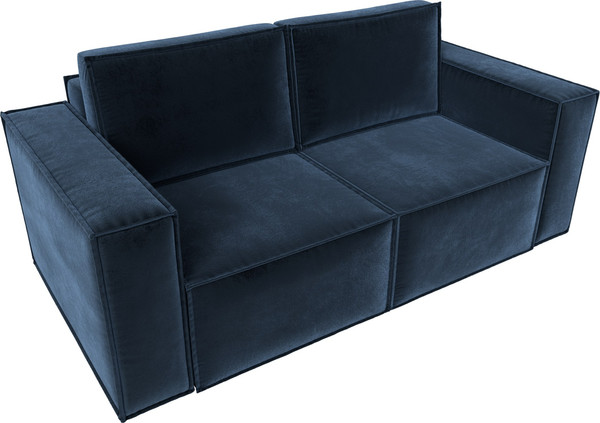 Изображение товара Диван Лига Диванов Куба мини / 126604 (велюр Tower 13 синий)