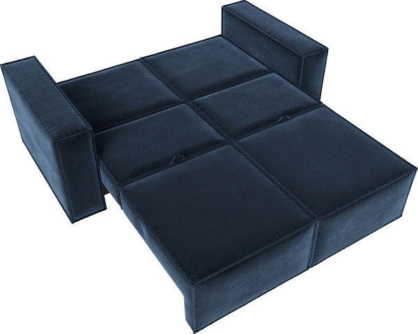 Изображение товара Диван Лига Диванов Куба мини / 126604 (велюр Tower 13 синий)