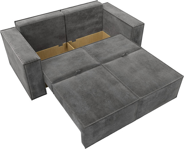 Изображение товара Диван Лига Диванов Куба мини / 126605 (велюр Tower 10 серый)