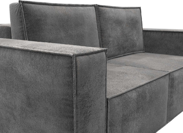 Изображение товара Диван Лига Диванов Куба мини / 126605 (велюр Tower 10 серый)