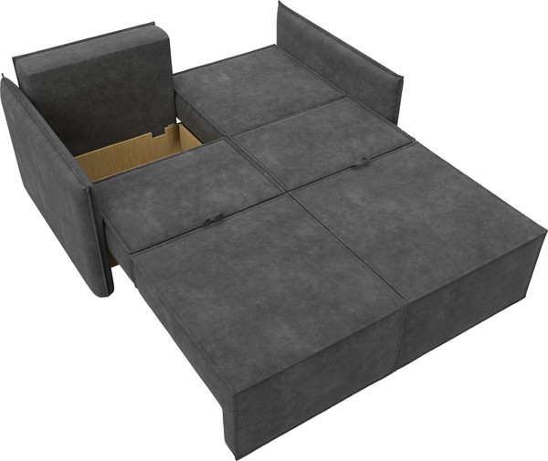 Изображение товара Диван Лига Диванов Либерти мини / 126650 (велюр Brut 16 темно-серый)