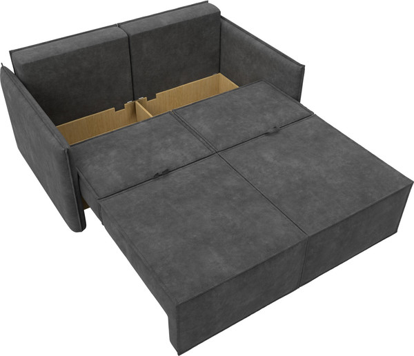 Изображение товара Диван Лига Диванов Либерти мини / 126650 (велюр Brut 16 темно-серый)