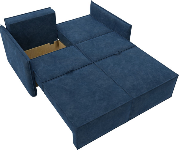 Изображение товара Диван Лига Диванов Либерти мини / 126652 (велюр Brut 11 синий)
