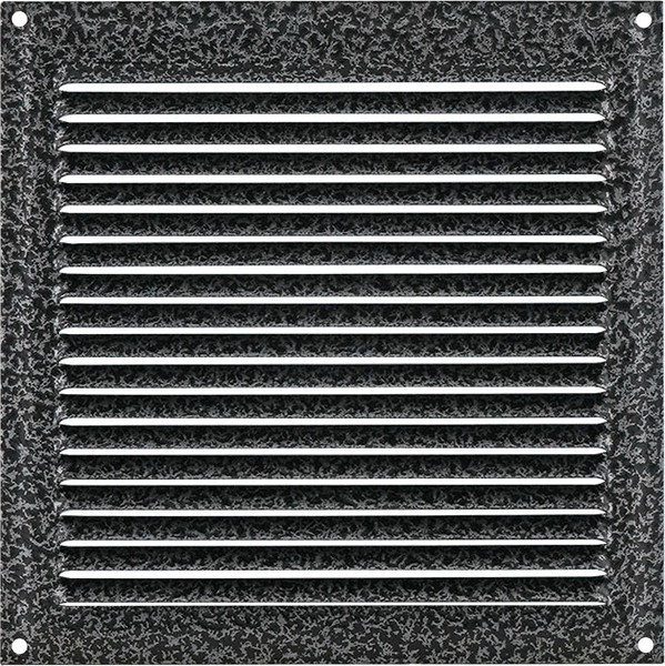 Изображение товара Решетка вентиляционная Нора-М 175x175 с сеткой / 19400 (кожа, серебристый)