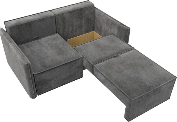 Изображение товара Диван Лига Диванов Либерти мини / 126662 (велюр Tower 10 серый)