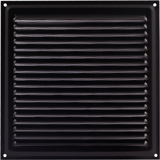 Изображение товара Решетка вентиляционная Нора-М 175x175 с сеткой / 18331 (черный)