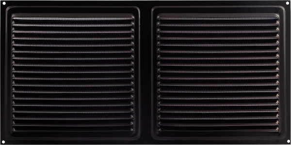 Изображение товара Решетка вентиляционная Нора-М 175x350 с сеткой / 18330 (черный)