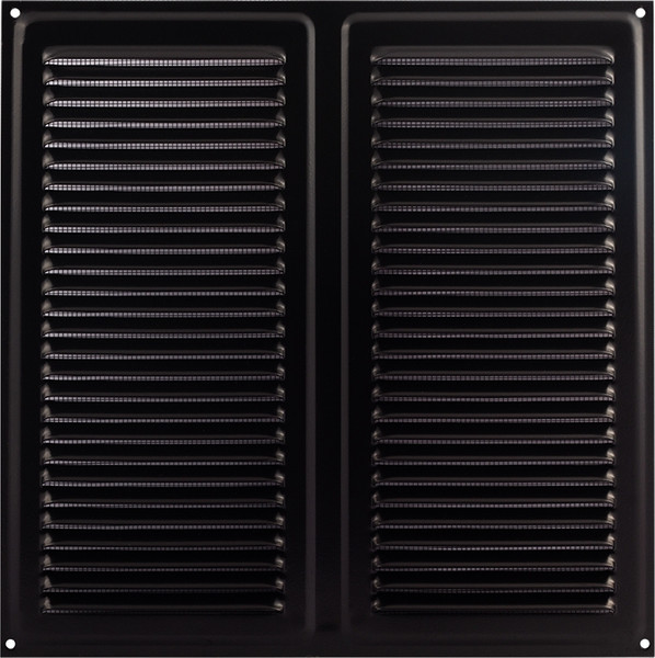 Изображение товара Решетка вентиляционная Нора-М 250x250 с сеткой / 18333 (черный)