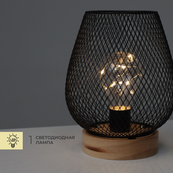 Изображение товара Декоративное освещение AksHome Тип 3 Сетка 14х18см 1LED 2ААА