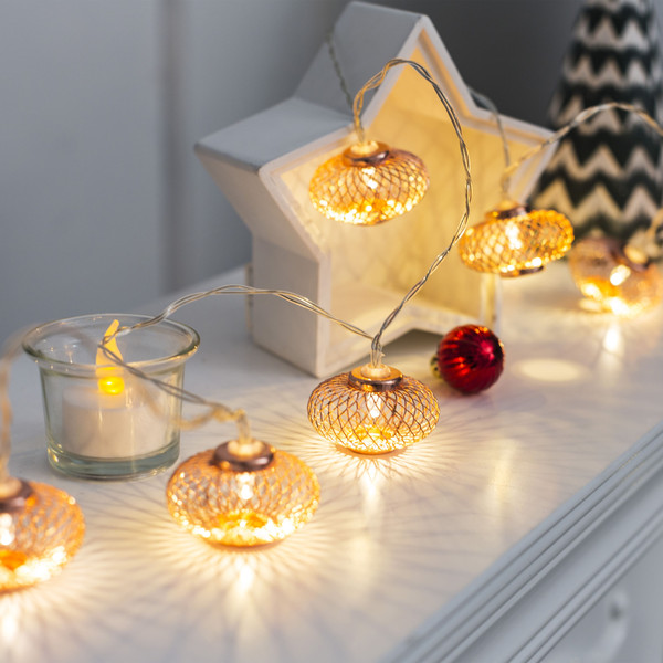 Изображение товара Светодиодная гирлянда AksHome Тип 3 Фонарики 10LED 1.65м 2АА