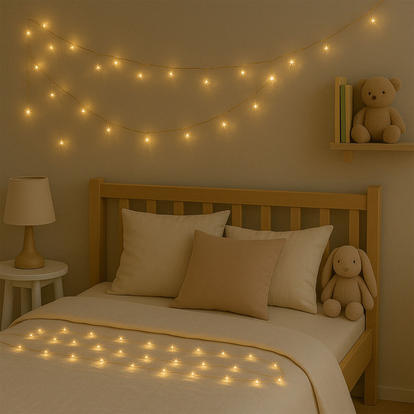 Изображение товара Светодиодная гирлянда AksHome Тип 4 Звездочки 84LED 2.15м 3АА