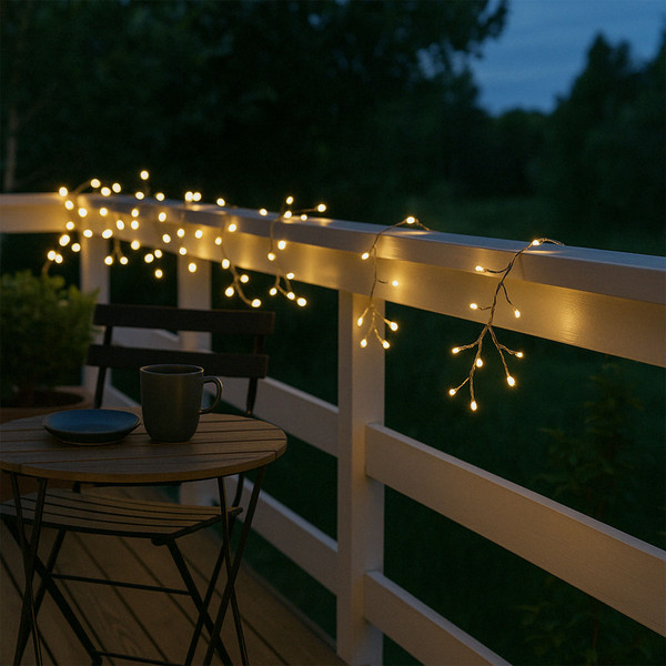 Изображение товара Светодиодная гирлянда AksHome Тип 6 Капли 60LED 1.1м 3АА