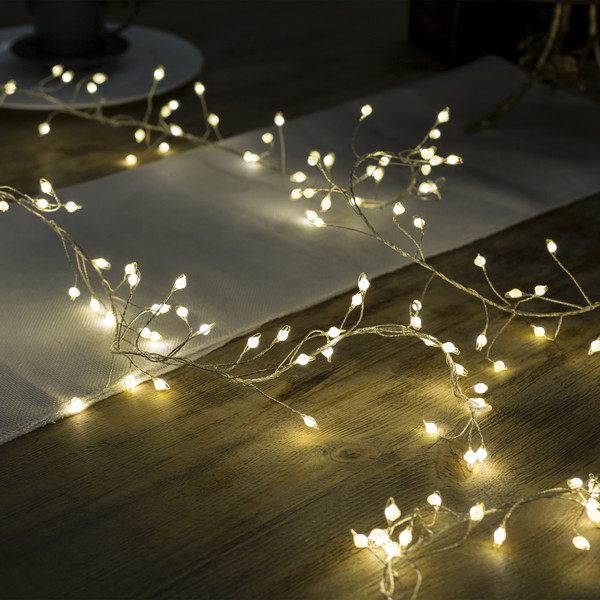 Изображение товара Светодиодная гирлянда AksHome Тип 6 Капли 60LED 1.1м 3АА
