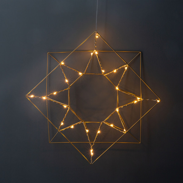 Изображение товара Подвеска новогодняя AksHome Тип 5 Солнце 35.5х5х35см 26LED 3АА