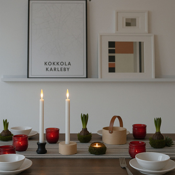 Изображение товара Набор электронных свечей AksHome Тип 2 2 свечи 2.4х25.3см 1LEDх2 2АААх2