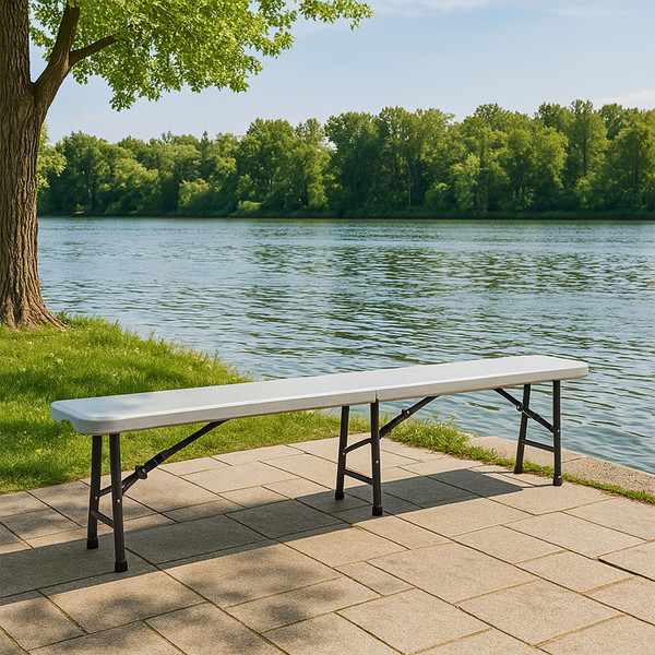 Изображение товара Скамья складная AksHome Bench Тип 2 (белый, 240х30х43)