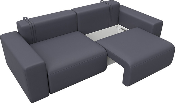 Изображение товара Диван Лига Диванов Лига-036 НПБ Классик / 127653 (экокожа Grifon 15 серый)