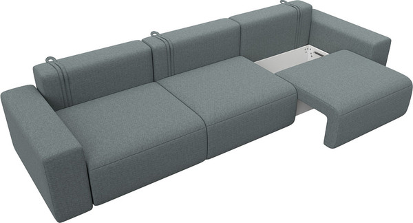 Изображение товара Диван Лига Диванов Лига-036 НПБ Классик Лонг / 124205 (рогожка амур серый)