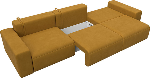 Изображение товара Диван Лига Диванов Лига-036 НПБ Классик Лонг / 127664 (велюр Brut 10 желтый)