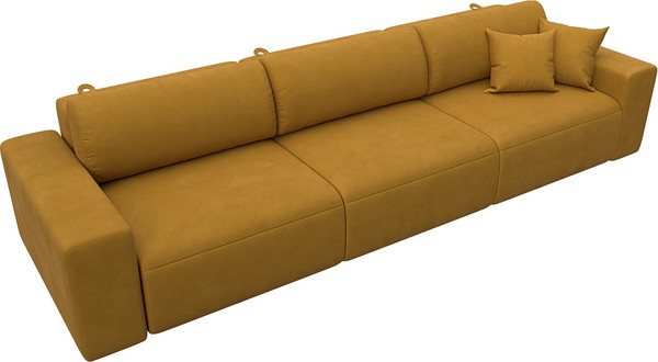Изображение товара Диван Лига Диванов Лига-036 НПБ Классик Лонг / 127664 (велюр Brut 10 желтый)
