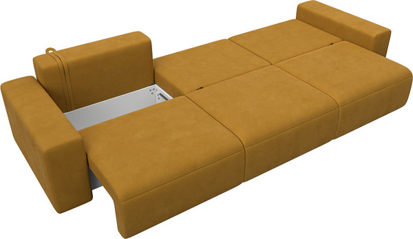 Изображение товара Диван Лига Диванов Лига-036 НПБ Классик Лонг / 127664 (велюр Brut 10 желтый)