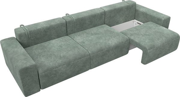 Изображение товара Диван Лига Диванов Лига-036 НПБ Классик Лонг / 127666 (велюр Brut 08 зеленый)