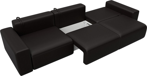 Изображение товара Диван Лига Диванов Лига-036 НПБ Классик Лонг / 127670 (экокожа Grifon 12 коричневый)