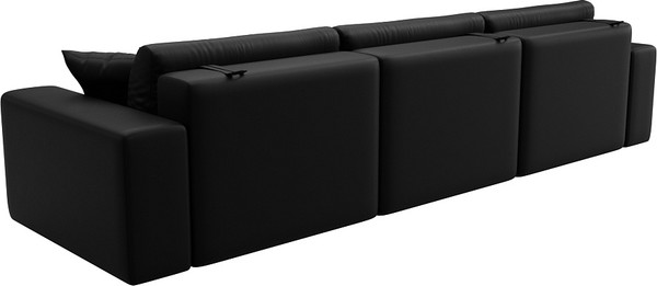 Изображение товара Диван Лига Диванов Лига-036 НПБ Классик Лонг / 127672 (экокожа Grifon 18 черный)