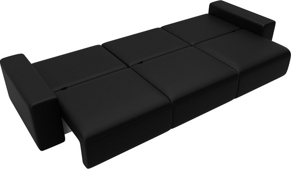 Изображение товара Диван Лига Диванов Лига-036 НПБ Классик Лонг / 127672 (экокожа Grifon 18 черный)