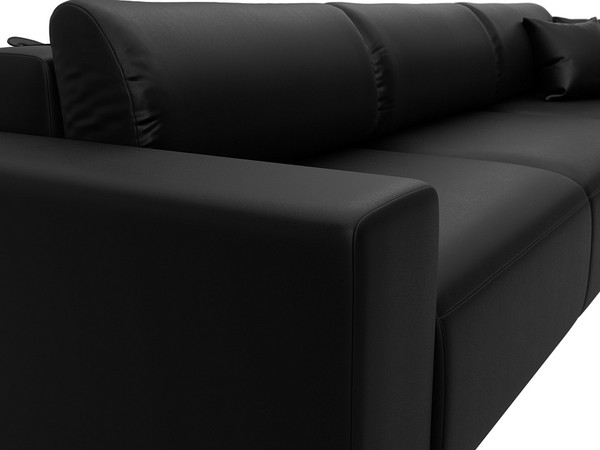 Изображение товара Диван Лига Диванов Лига-036 НПБ Классик Лонг / 127672 (экокожа Grifon 18 черный)