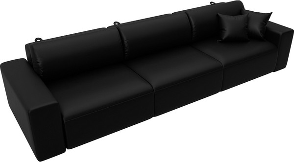 Изображение товара Диван Лига Диванов Лига-036 НПБ Классик Лонг / 127672 (экокожа Grifon 18 черный)