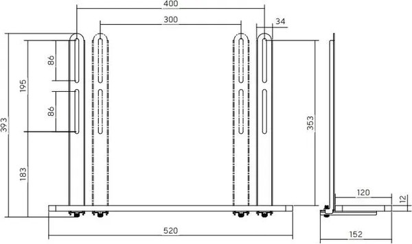 Изображение товара Полка к подставке-стойке Ultramounts UM313B (черный/орех)