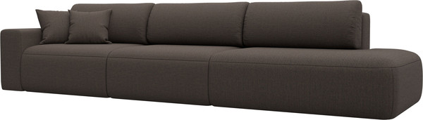 Изображение товара Диван Лига Диванов Лига-036 НПБ Модерн Лонг подлокотник слева / 124211L (рогожка амур коричневый)