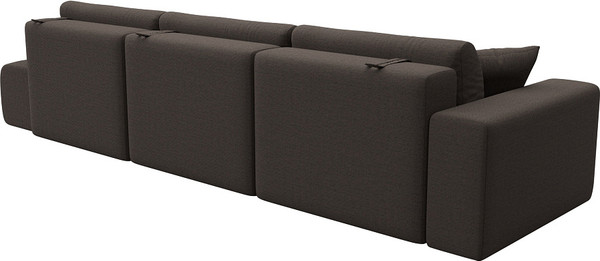 Изображение товара Диван Лига Диванов Лига-036 НПБ Модерн Лонг подлокотник слева / 124211L (рогожка амур коричневый)