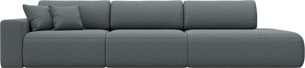 Изображение товара Диван Лига Диванов Лига-036 НПБ Модерн Лонг подлокотник слева / 124213L (рогожка амур серый)