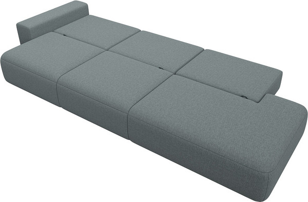 Изображение товара Диван Лига Диванов Лига-036 НПБ Модерн Лонг подлокотник слева / 124213L (рогожка амур серый)