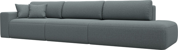 Изображение товара Диван Лига Диванов Лига-036 НПБ Модерн Лонг подлокотник слева / 124213L (рогожка амур серый)