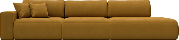 Изображение товара Диван Лига Диванов Лига-036 НПБ Модерн Лонг подлокотник слева / 127684L (велюр Brut 10 желтый)