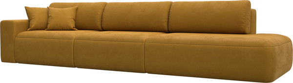 Изображение товара Диван Лига Диванов Лига-036 НПБ Модерн Лонг подлокотник слева / 127684L (велюр Brut 10 желтый)