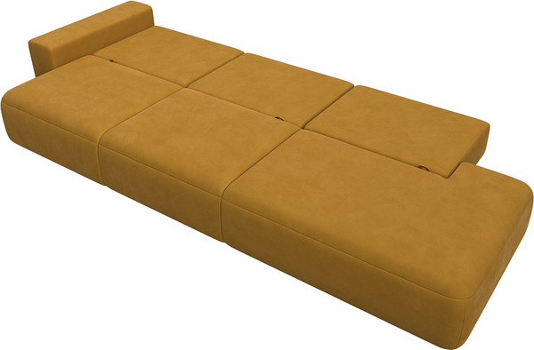 Изображение товара Диван Лига Диванов Лига-036 НПБ Модерн Лонг подлокотник слева / 127684L (велюр Brut 10 желтый)