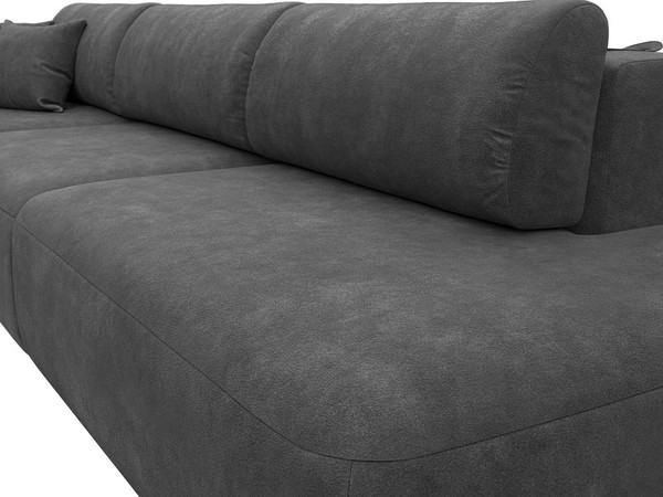 Изображение товара Диван Лига Диванов Лига-036 НПБ Модерн Лонг подлокотник слева / 127685L (велюр Brut 16 темно-серый)