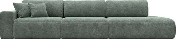 Изображение товара Диван Лига Диванов Лига-036 НПБ Модерн Лонг подлокотник слева / 127686L (велюр Brut 08 зеленый)