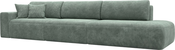 Изображение товара Диван Лига Диванов Лига-036 НПБ Модерн Лонг подлокотник слева / 127686L (велюр Brut 08 зеленый)